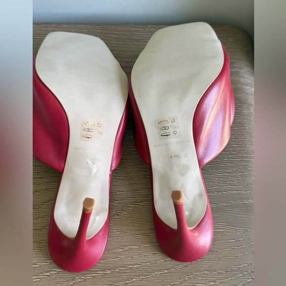 Saks Fifth Avenue Bow-Knot Leather Stiletto Mules - Picture 6 of 6